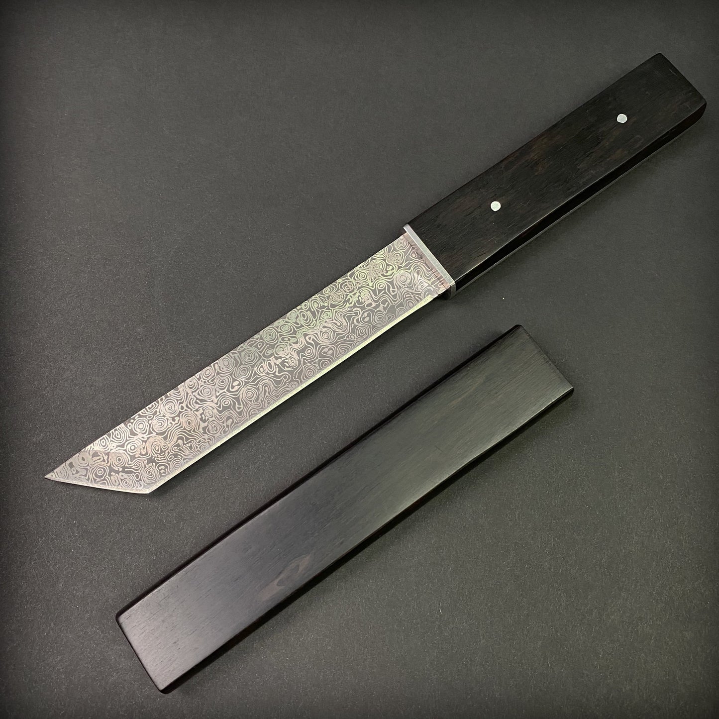 Buy Asuka Suterusu Damascus Modern Tanto Knife Online - Musashi Swords