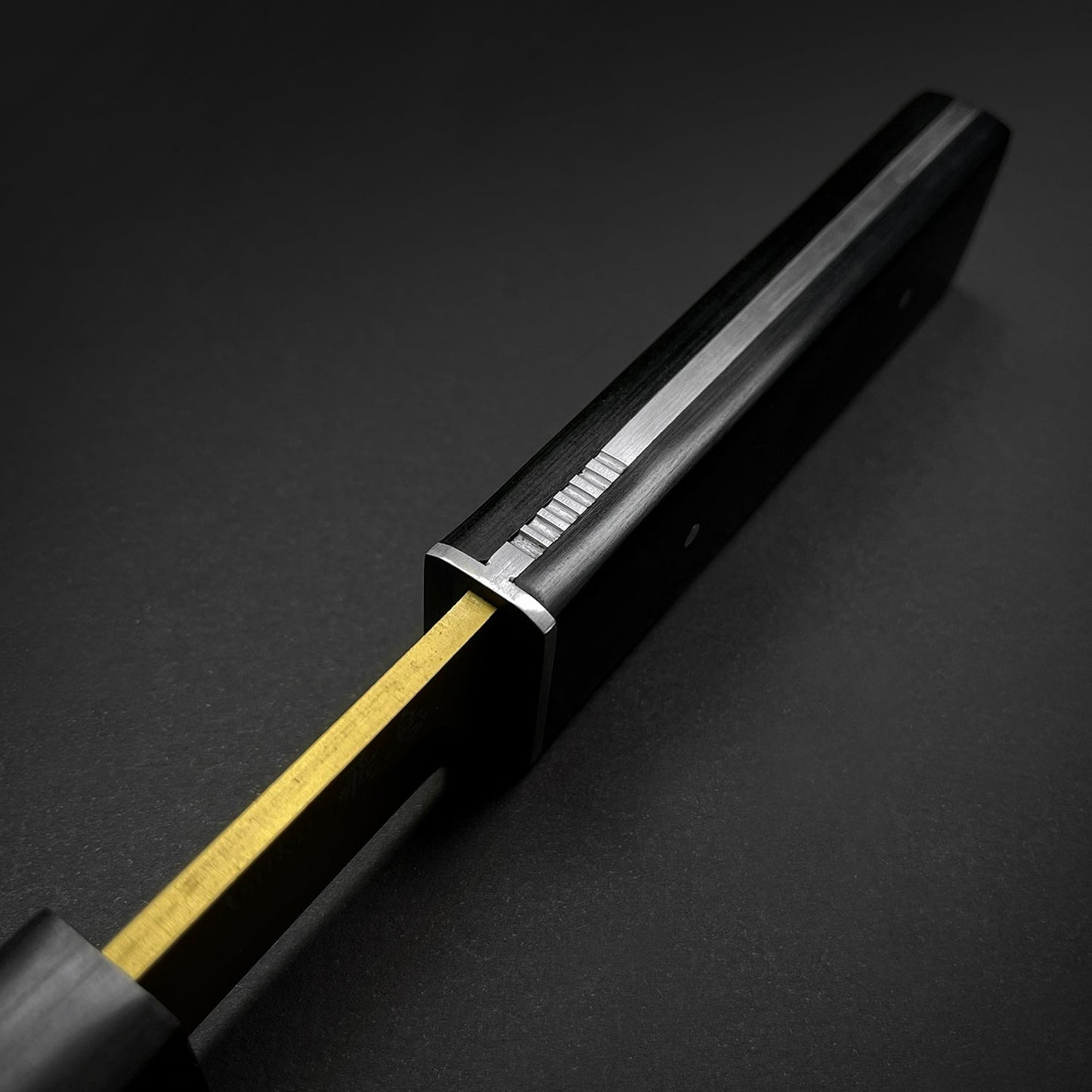 Tanto Knife for Sale: Asuka Gold Damascus Tanto Knife - Musashi Swords