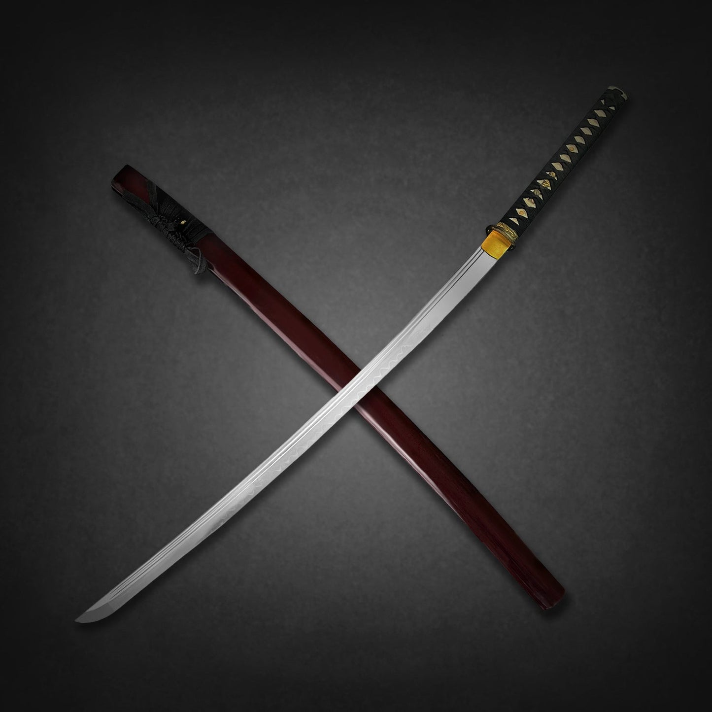 Musashi Bamboo "Fast Cutter" Lightweight Katana Burgundy